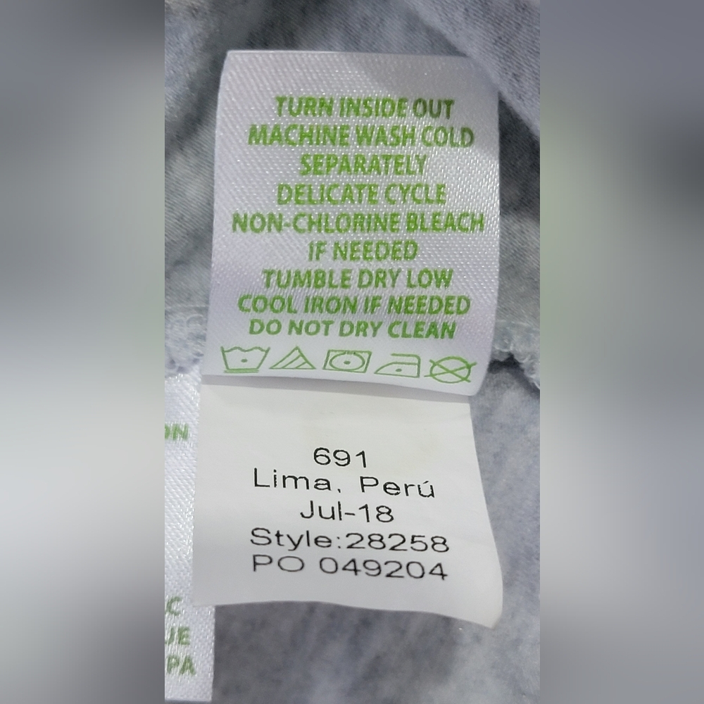 Lilly Pulitzer Maci Twist Front Top Women's S Grey 3/4 Sleeve Pima Cotton Stretc - Picture 13 of 13